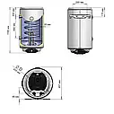 Водонагрівач електричний комбінований вертикальний лев. 120 л ТЕН 2,0, Thermo Alliance, фото 6