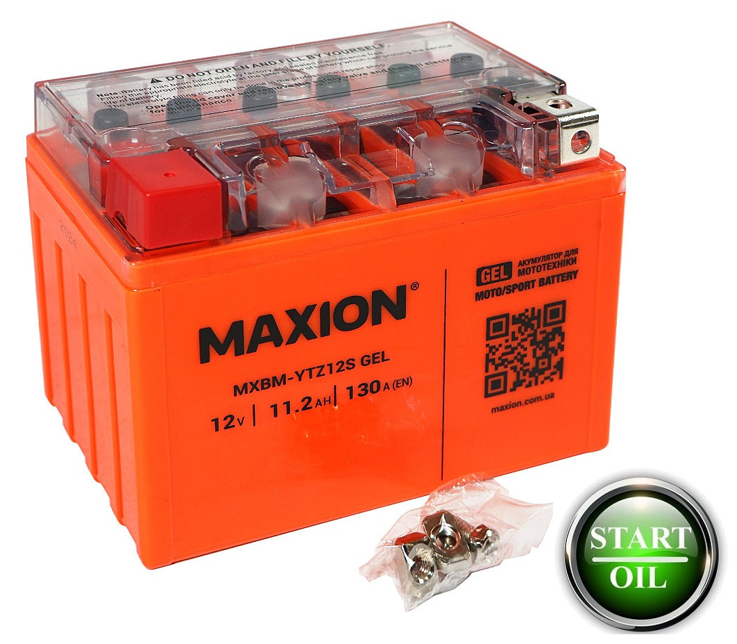 Мото акумулятор GEL MAXION YTZ 12S (12V. 11.2A)