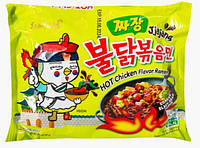 Корейская лапша рамен острая со вкусом курицы SAMYANG Jajang Buldak Hot Chicken Flavor Ramen 140g