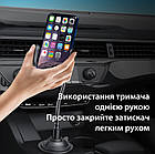 Автомобільний тримач для телефона на гнучкій ніжці в підсклянник Yesido C112 Black, фото 3