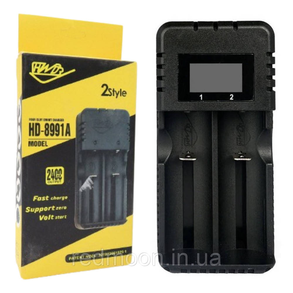 Зарядное устройство для 2-х аккумуляторных батареек с дисплеем от USB ...