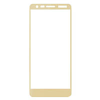 Защитное стекло Walker 3D Side Glue для Nokia 3.1 (техническая упаковка) Gold (arbc7958) PZ, код: 1706027