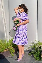 Дуже красиве плаття софт короткі рукави по коліно розміри батал, фото 3