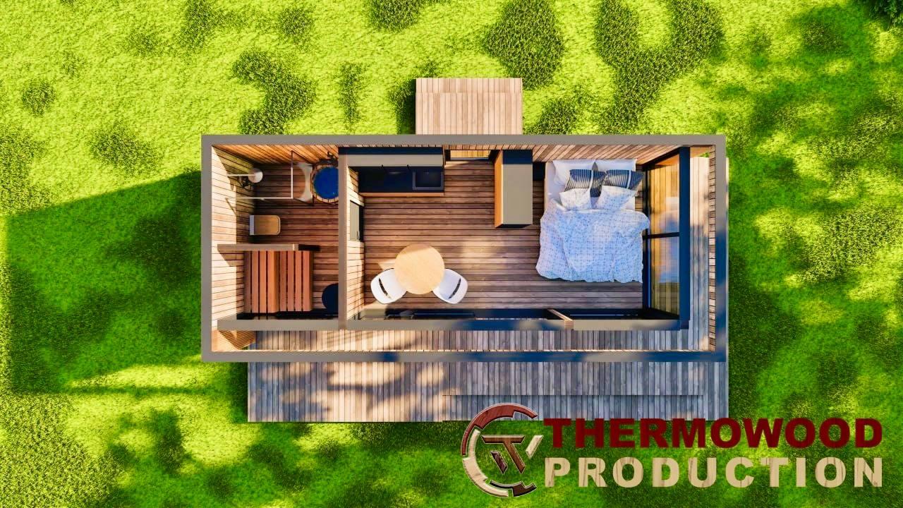 Модульная баня от производителя Thermowood Production фото