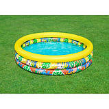 Надувний круглий дитячий басейн (розмір 168-38см, об'єм-508л) Bestway 51203, фото 3