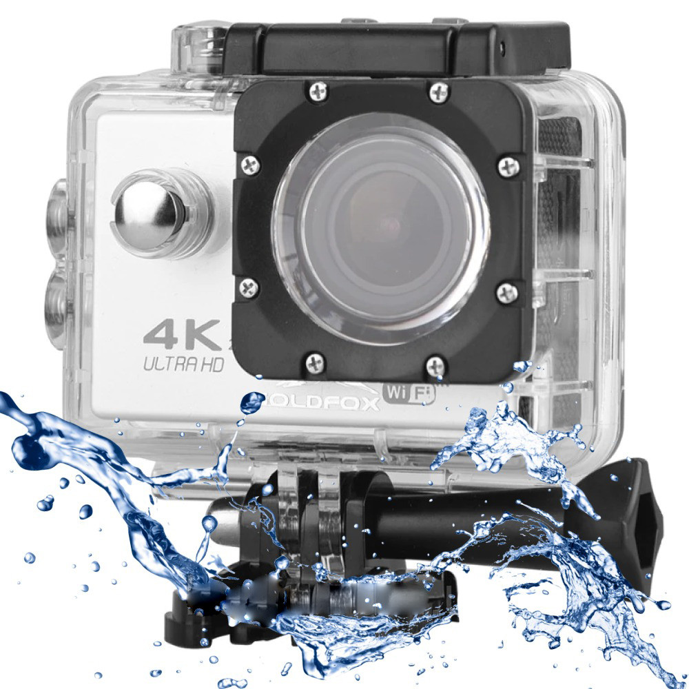 Відеокамера екшн 16 МП 4K ACTION CAMERA з набором кріплень і боксом, фото 1