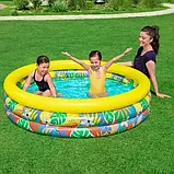 Надувний круглий дитячий басейн (розмір 168-38см, об'єм-508л) Bestway 51203, фото 4