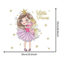 Вінілові наклейки на стіну Little Princess (лист 30 х 60 см) Б513, фото 3