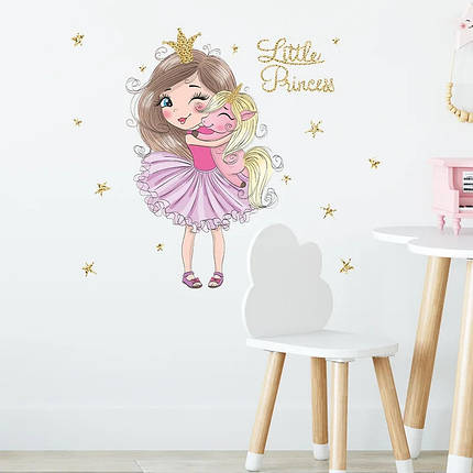 Вінілові наклейки на стіну Little Princess (лист 30 х 60 см) Б513, фото 1