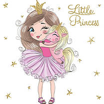 Вінілові наклейки на стіну Little Princess (лист 30 х 60 см) Б513, фото 5