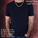 Срібна цепочка чоловіча широка Бісмарк плоский. Цепочка ширина 7 мм срібло 925. Довжина 65 см, фото 7