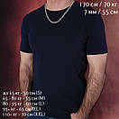 Срібна цепочка чоловіча широка Бісмарк плоский. Цепочка ширина 7 мм срібло 925. Довжина 65 см, фото 2