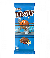 Шоколад молочный с драже и воздушным рисом M&M's Crispy, 150 г