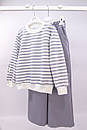 Модний підлітковий костюм полоска для дівчинки двунитка, фото 2