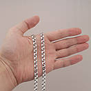 Срібна цепочка чоловіча широка Бісмарк плоский. Цепочка ширина 7 мм срібло 925. Довжина 65 см, фото 3