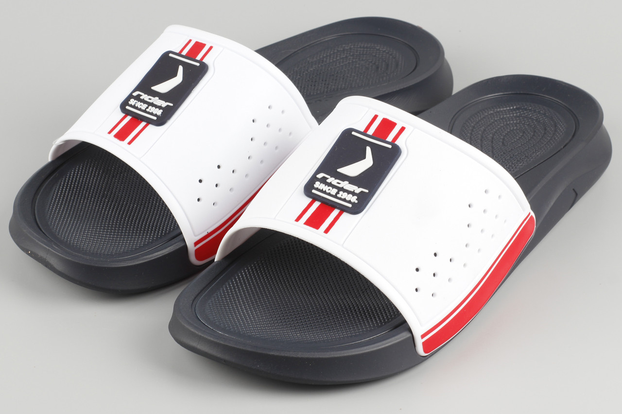 Шльопанці чоловічі сині білі RIDER SMASH II SLIDE AD 12271-AT043 Райдер Розміри 41 42 44, фото 1