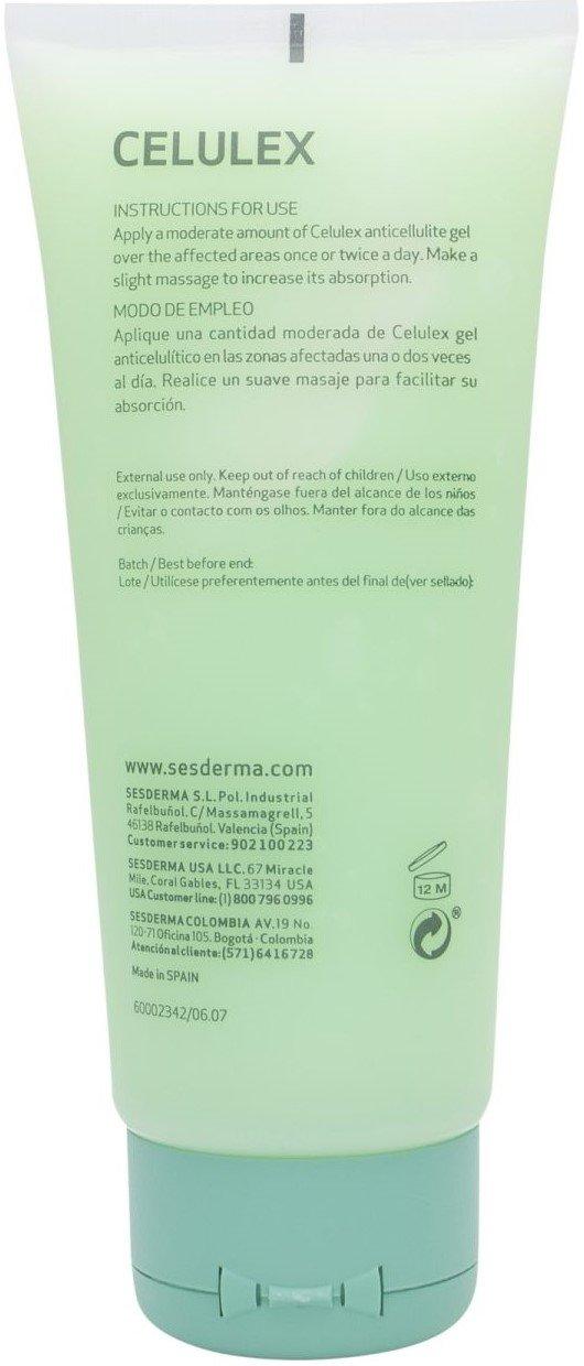 Антицеллюлитный гель Sesderma Celulex Anti-Cellulite Gel, 200 ml - фото 3 - id-p2167017194