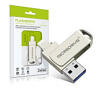 Флешка Lightning 128 ГБ USB 3.0 MICRODRIVE OTG  2 в 1 OTG
