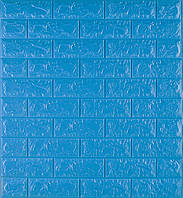 Самоклеющаяся декоративная 3D панель под синий кирпич 700x770x7мм