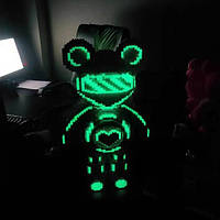 Светящийся конструктор из пластика детский с яркими деталями, Конструктор пластиковый в виде мишка