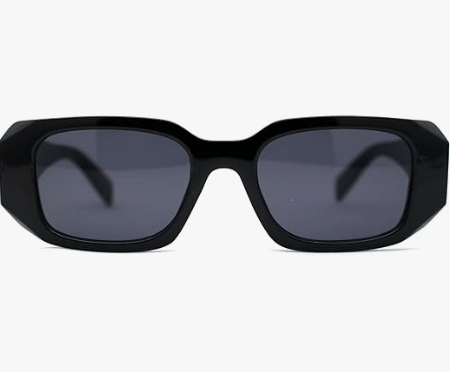 Ретро очки поляризационные от солнца в черном цвете для мужчин и женщин, прямоугольной формы - фото 5 - id-p2167052311