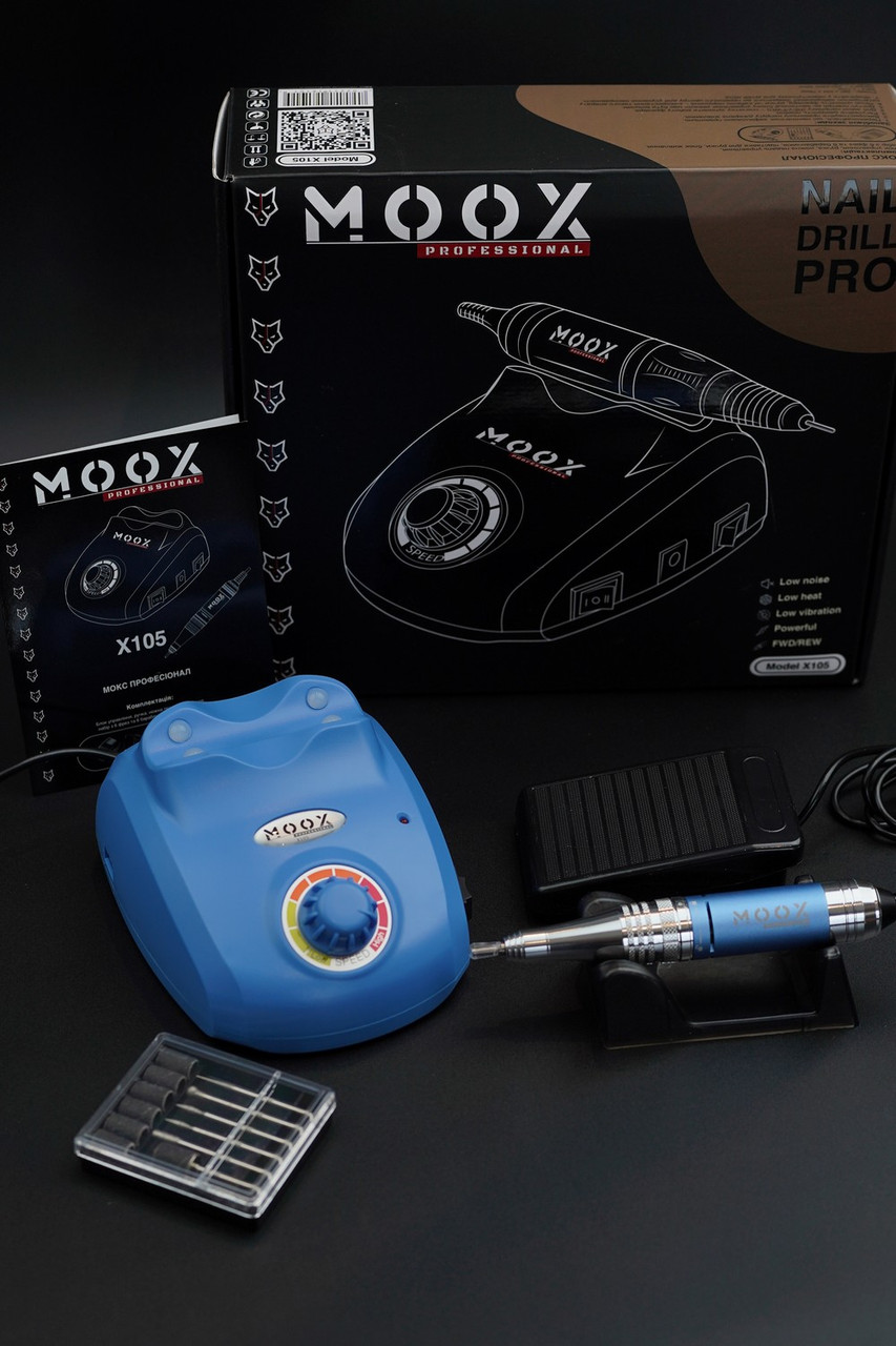 Фрезер для манікюру і педикюру MOOX X105 45 000 об / хв 65W, Sky Blue, фото 1