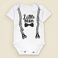 Белый боди Dexters для мальчика little man 62 см белый (131696568977) MP, код: 8330121