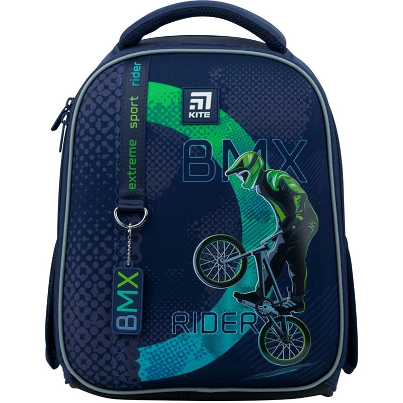 Рюкзак шкільний Kite BMX Pets каркасний для початкової школи на зріст 115-130 см, 35x26x13.5 см, 832 г, K22-555S-10
