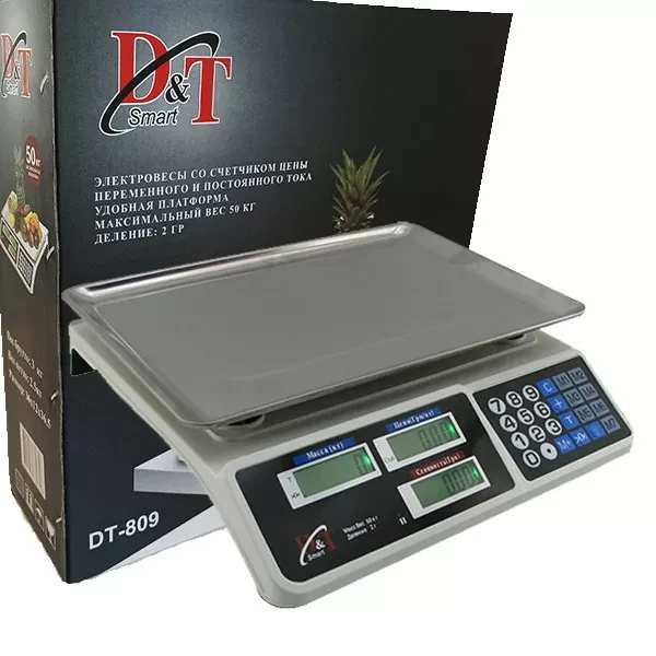 Весы торговые настольные электронные Smart DT-809 напольные С ПОВЕРКОЙ для взвешивания продуктов и овоще akj - фото 5 - id-p2167055224