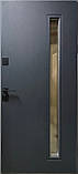 Вхідні двері до будинку з терморозривом Афіна зі склом та атмосферостійким покриттям ArWood сірий, фото 3