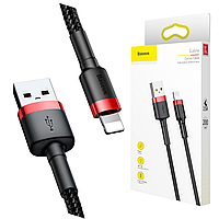 Кабель USB-Lightning Baseus (1,5A/2м) CALKLF-C19 черно-красный