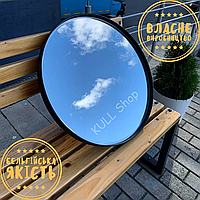 Велике косметичне кругле підвісне дзеркало з металевою круглою рамою для барбера, стиліста, візажиста