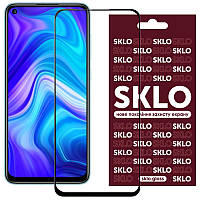 Противоударное Защитное Закаленное Стекло SKLO 3D (full glue) для Xiaomi Redmi Note 9 Олеофоб HH, код: 6437787