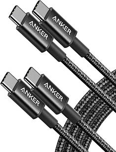 Дата кабель Anker New Nylon USB-C to USB-C Cable 60W 2-Pack 1.8м