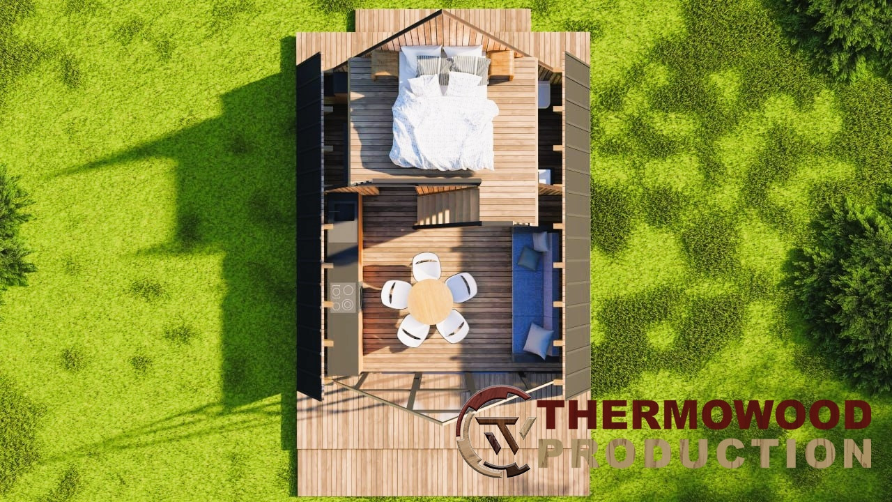 Модульная баня от производителя Thermowood Production фото