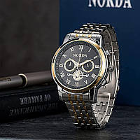 Мужские часы NORDA ND2110, водонепроницаемые японские кварцевые часы с хронографом из нержавеющей стали