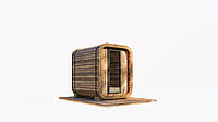 Mini-Cube sauna made of thermowood 1.75x1.3xh2.0m Gartensauna-28 for 2 persons produced by Thermowood