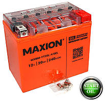 Мото аккумулятор GEL MAXION YT20L-4 (12V. 20A)