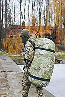 Прочный непромокаемый баул пиксель 100 л всу, военный камуфляжный рюкзак для вещей