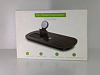 Беспроводная Док станция 3 in 1 Wireless Charger Dock Station Gloss Black