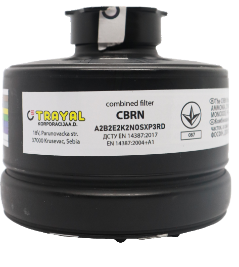 Комбінований фільтр Trayal СBRN А2В2Е2К2NOSXР3RD, фото 1