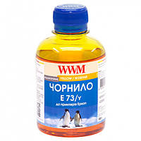 Чернила WWM Epson Stylus S22, SX125/130/230, T26/27, TX109/119, Yellow, 200 мл, водорастворимые (E73/Y) (код