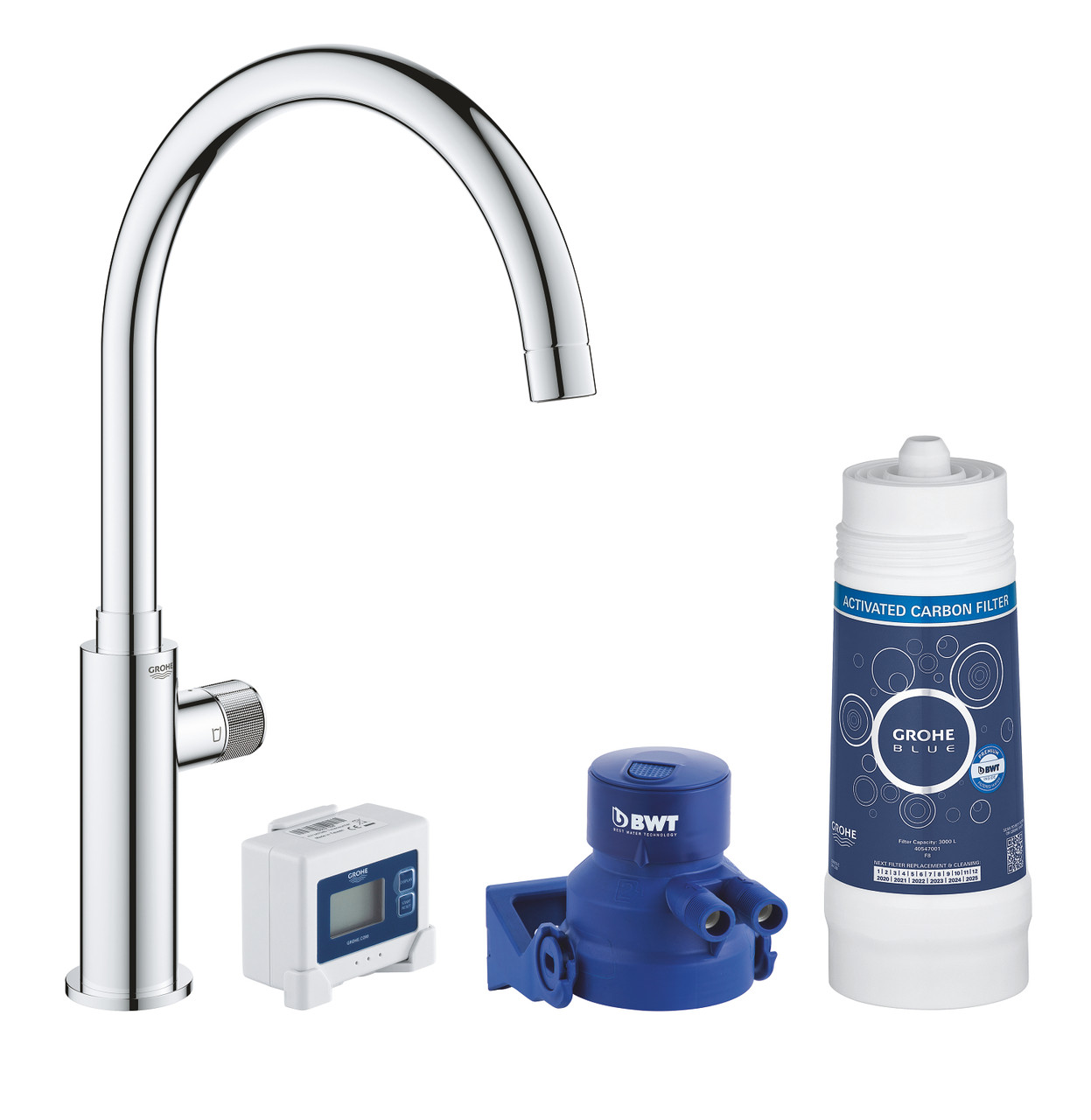 Комплект смесителя для кухни с фильтром Grohe Blue Pure (30387000) - фото 1 - id-p2167067956