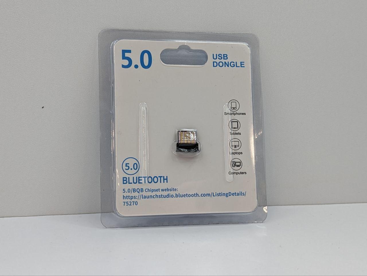 Беспроводной USB адаптер Bluetooth 5.0 приемник Dongle донгл для наушников - фото 1 - id-p2167081614