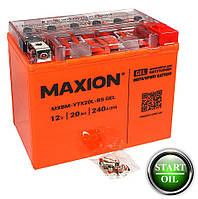 Мото аккумулятор GEL MAXION YTX 20L-BS (12V. 20A)