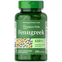 Пажитник Puritan's Pride Fenugreek 610 mg 100 Caps GR, код: 7518829