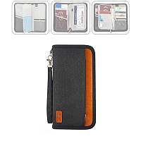 Гаманець-клатч з RFID-захистом для карток, документів і телефону, 17 відділень