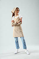 Фартух для праці і творчості підлітковий з косинкою 11-18 років (біжевий)