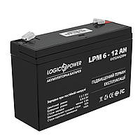 Аккумулятор AGM LogicPower LPM 6-12 AH GR, код: 7397189