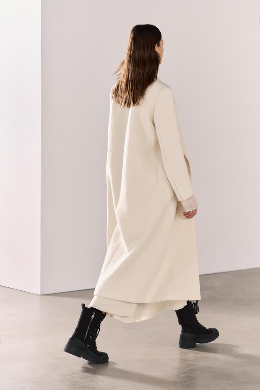Минималистическое пальто zw collection с шерстью Zara - фото 5 - id-p2167118180